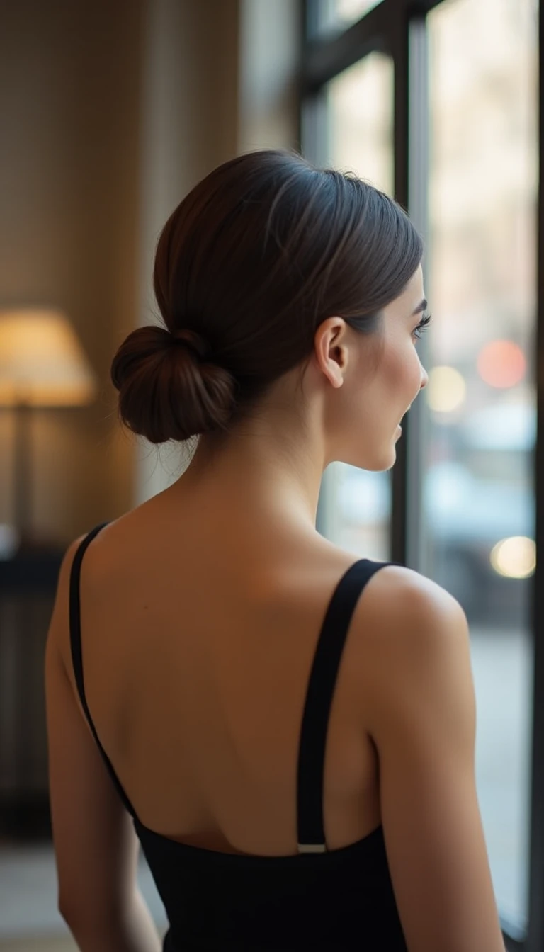 The Hair Down Low: The Sleek Low Bun as a Simple Hairstyle