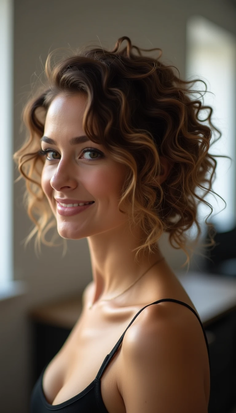 Curly Updo with Light Brown Hair With Highlights