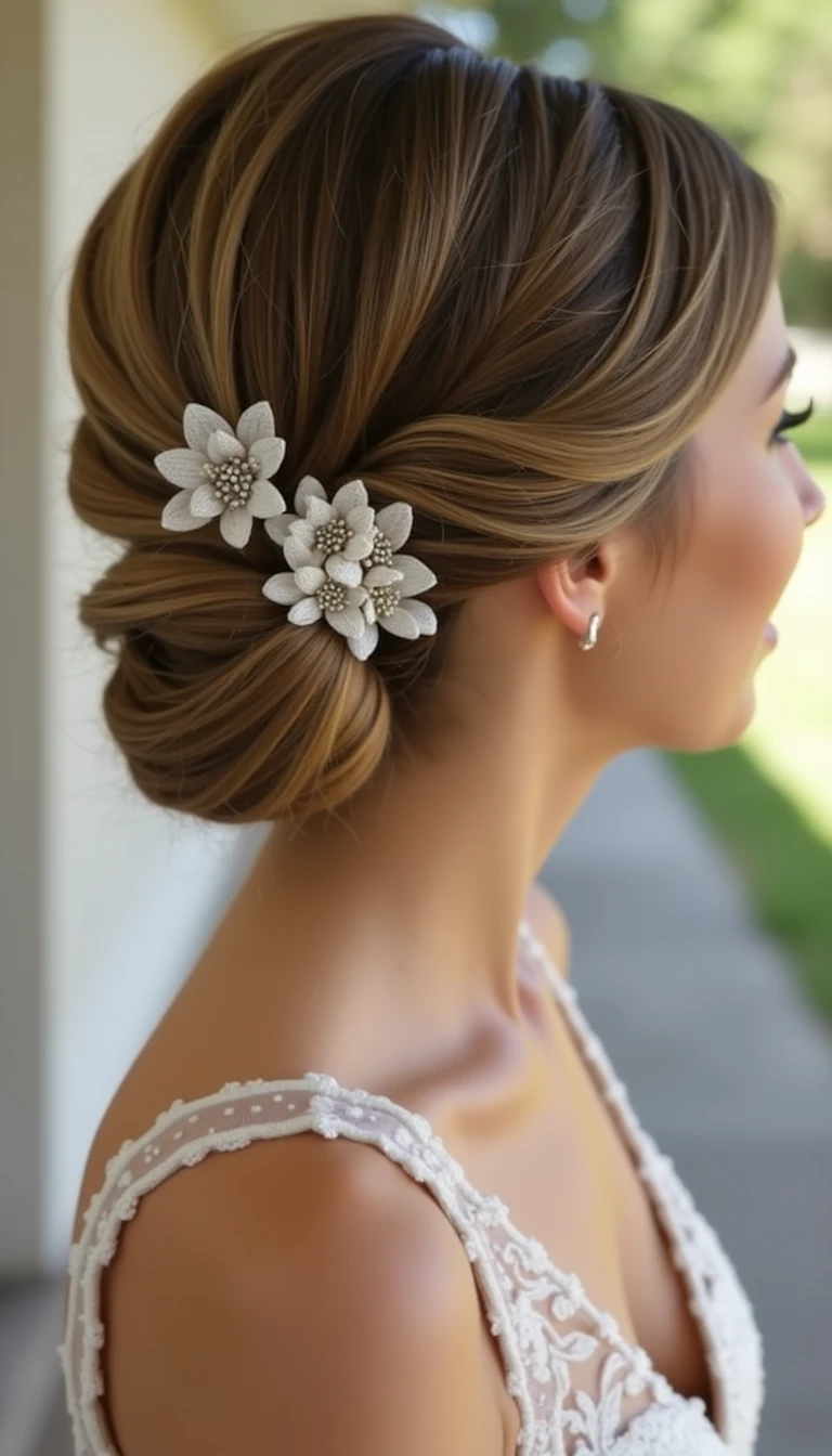 Low Side Bun Bridesmaid Hair Updo: Elegance Meets Ease