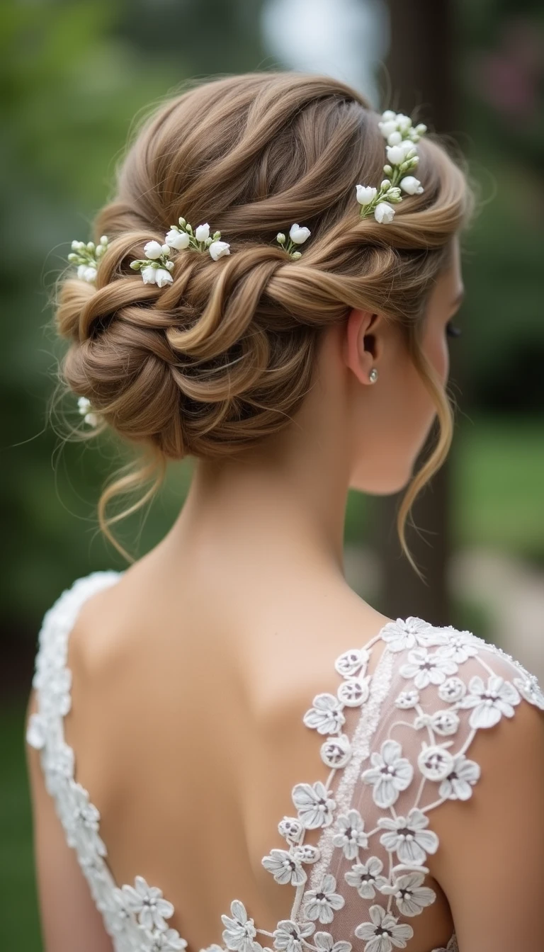 Romantic Updo: The Timeless Choice for Bridesmaids Hairstyles