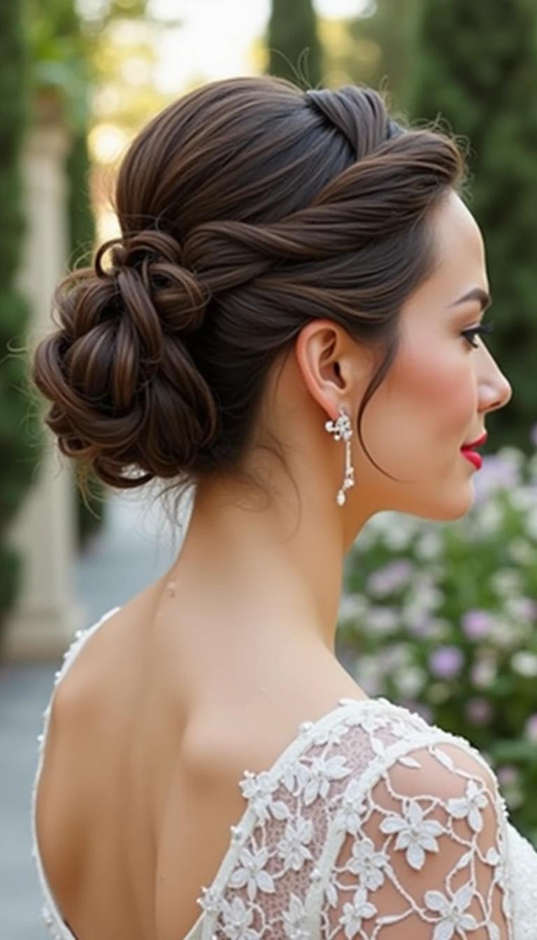 Twisted Updo: A Romantic Easy Wedding Guest Hairstyle