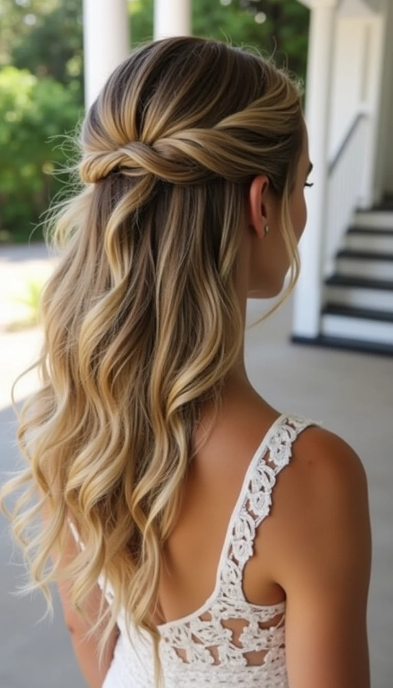 Beachy Waves: Effortlessly Chic Wedding Guest Hairstyles for Long Hair