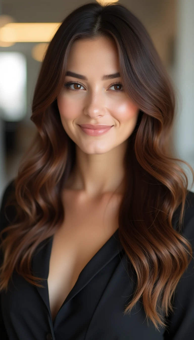 Caramel Highlights Brown Hair for a Sweet Touch