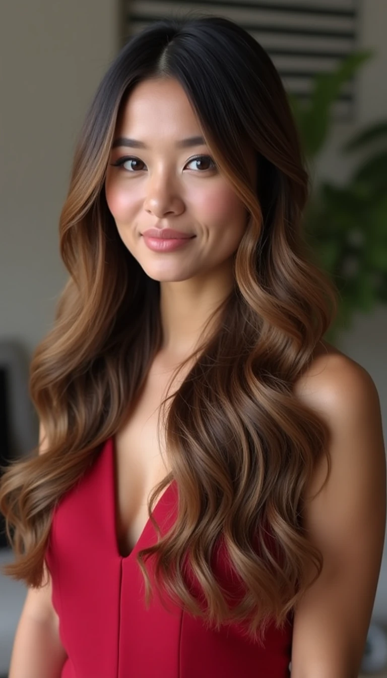 Honey Brown Balayage Hairstyles Ideas: The Glamorous Blowout