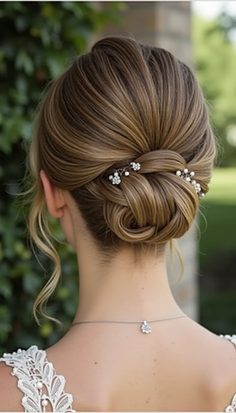 Edgy Updo: A Bold Take on Bridesmaid Hair Updo