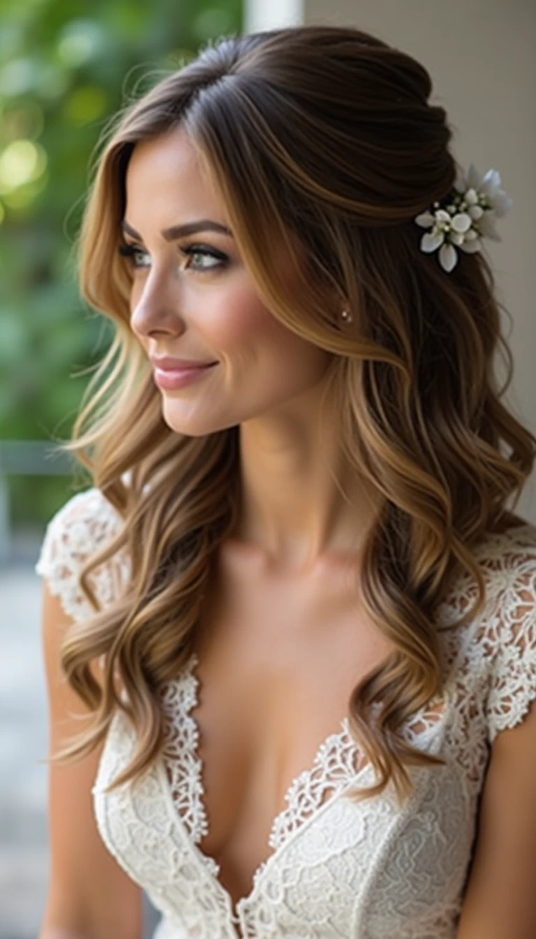 Half-Up, Half-Down Styles: The Best of Both Worlds in Bridesmaids Hairstyles