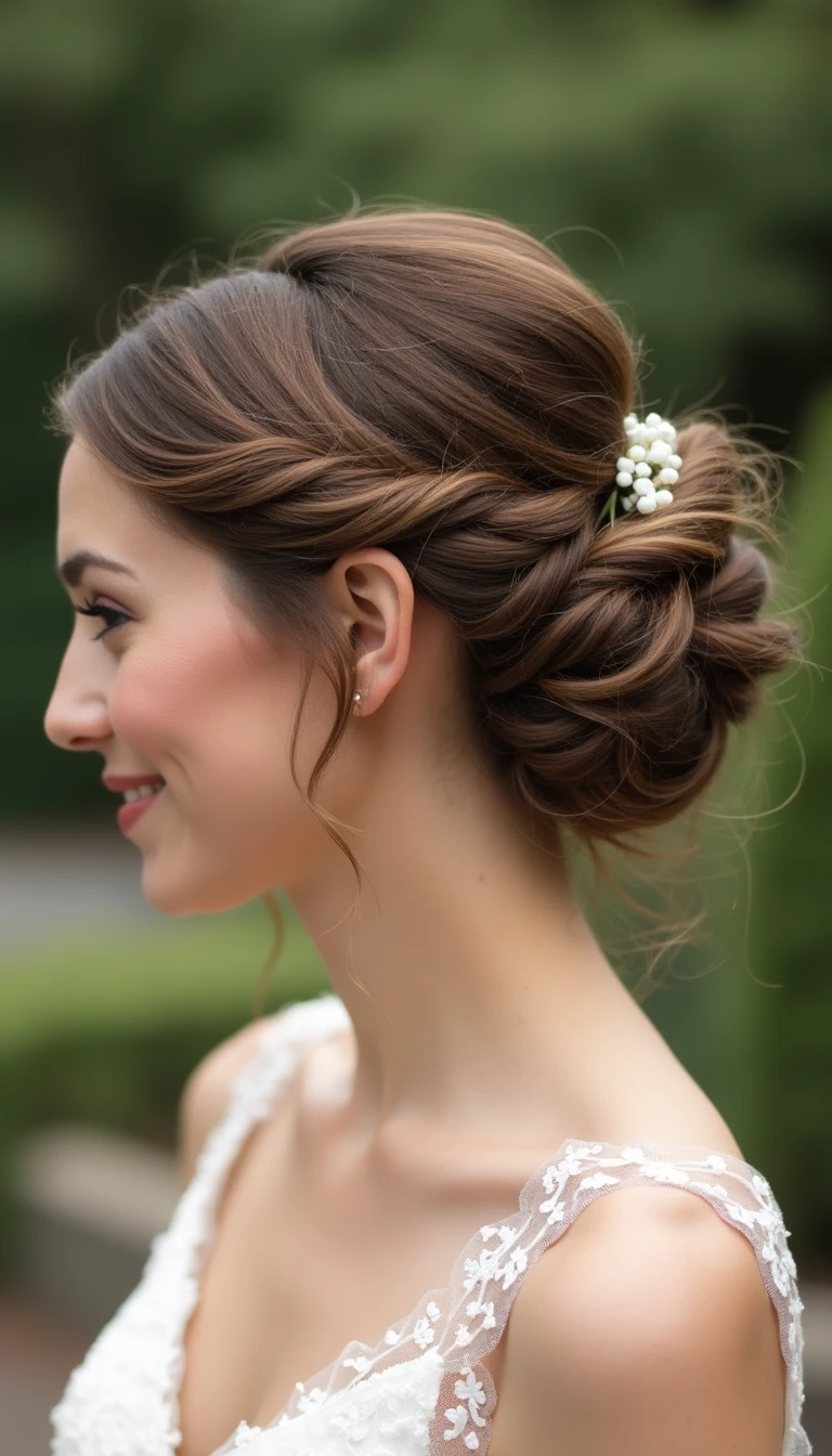 Textured Updo: Adding Dimension to Your Bridesmaid Hair Updo