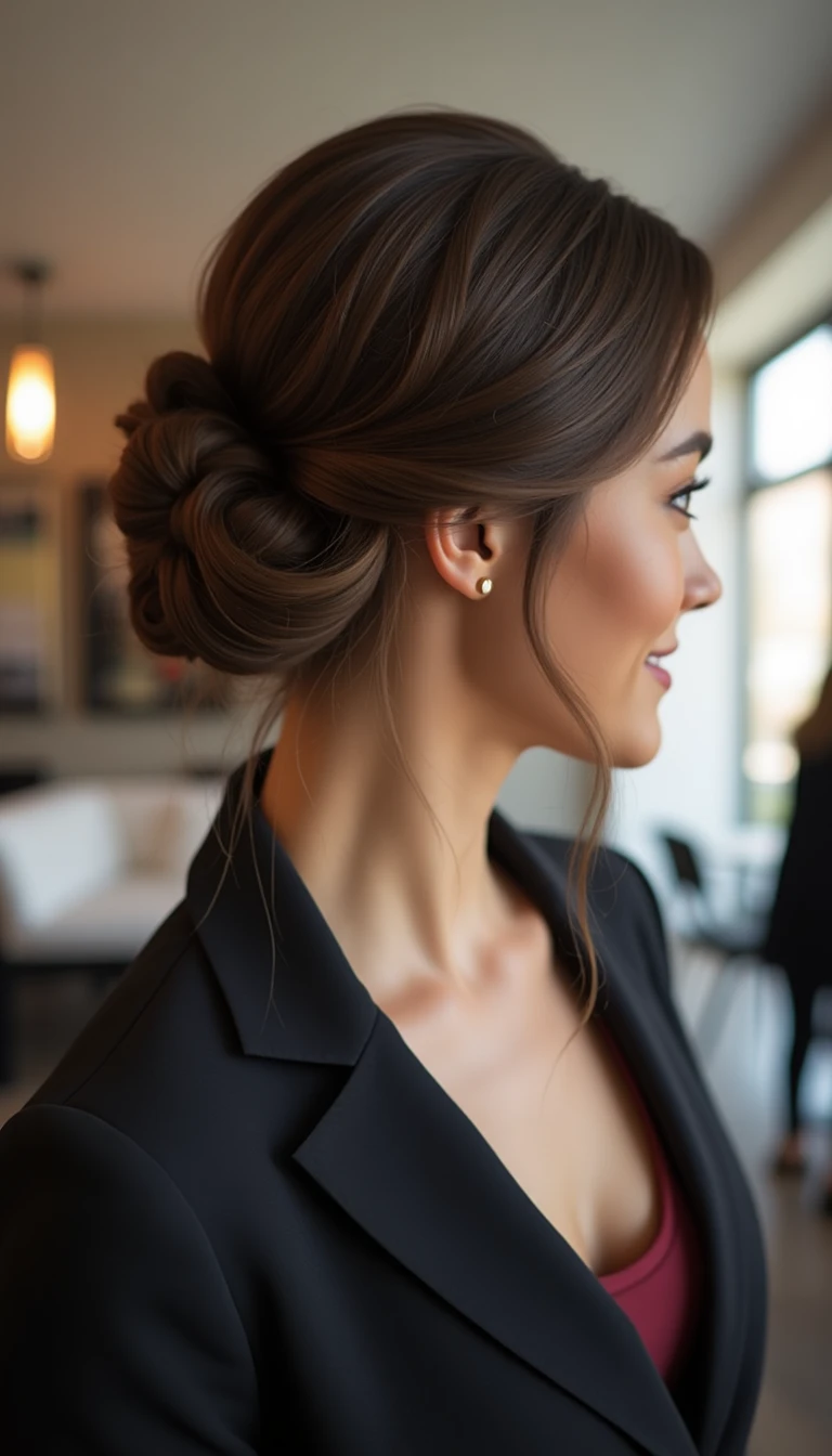 Textured Updo: An Elegant Hairstyle For Medium Length Hair