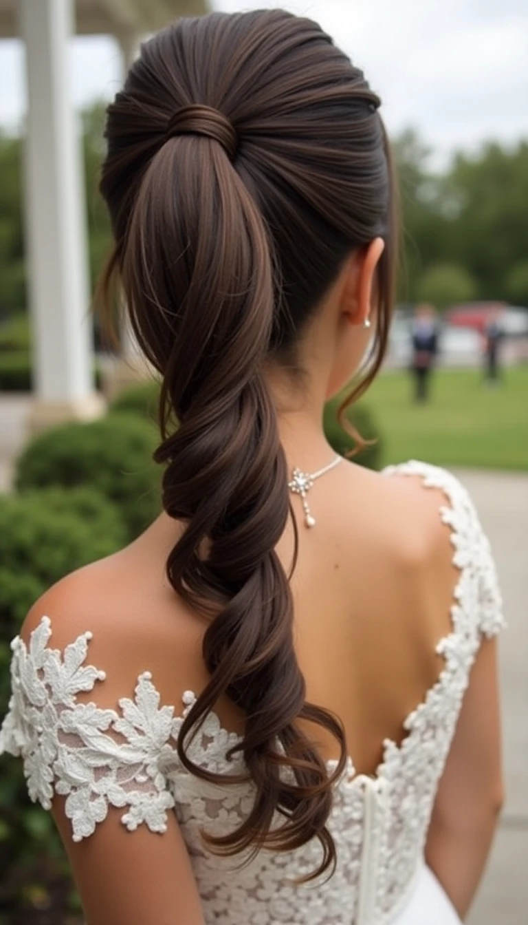 Sleek Ponytail: Modern Wedding Hairstyles For Bridesmaids Ideas