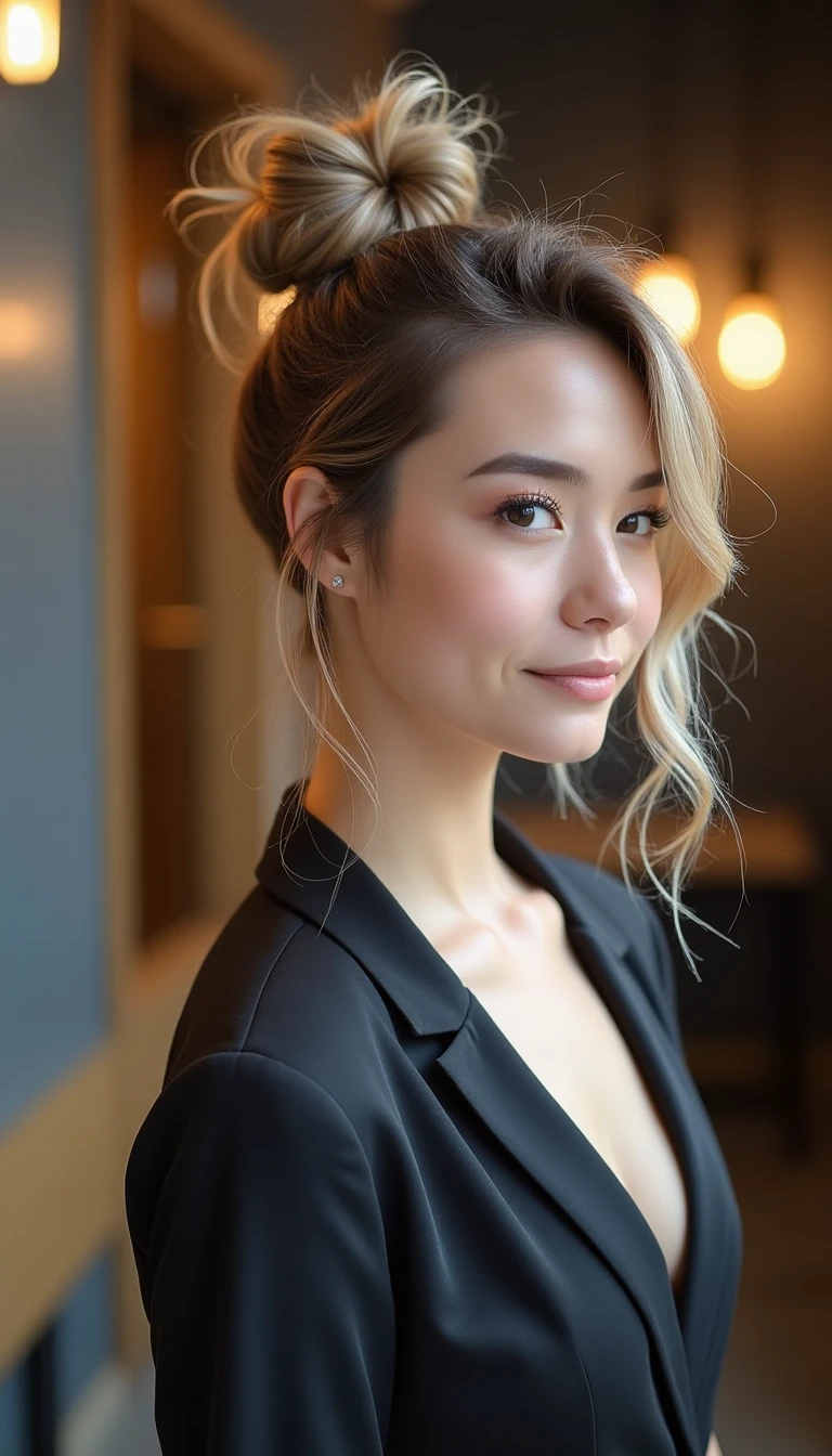 Messy Bun: The Effortlessly Cool Hairstyle For Medium Length Hair