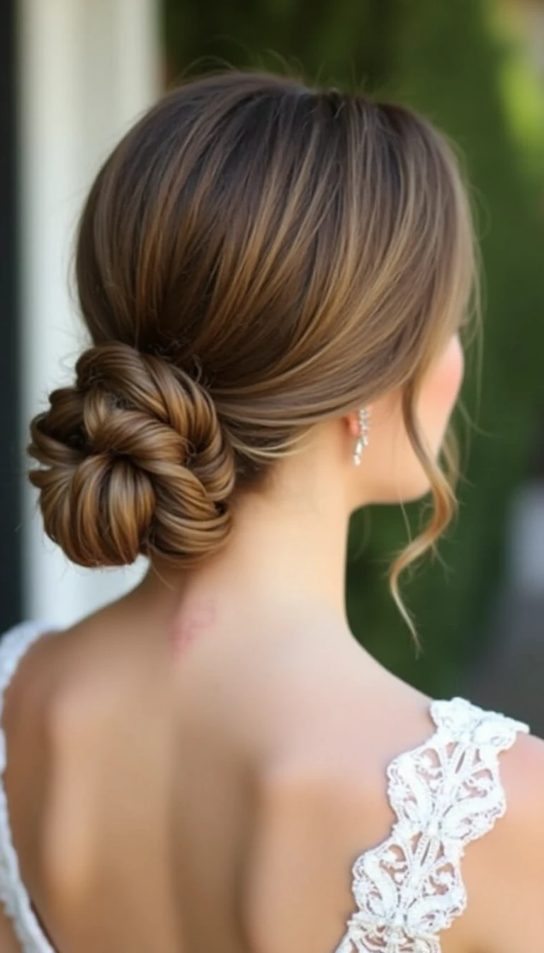 The Classic Low Bun: A Timeless Easy Wedding Guest Hairstyle