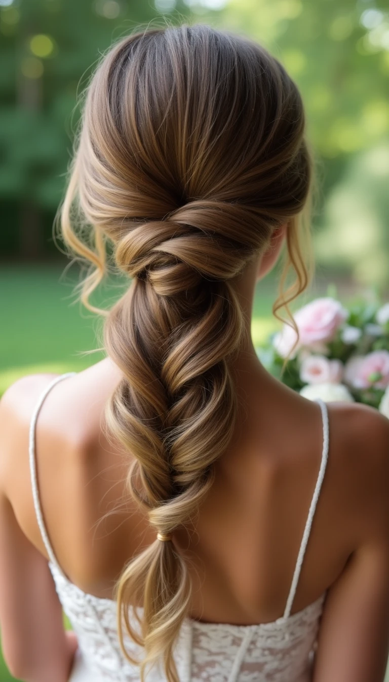 Half Up Half Down Bridesmaid Hair with a Side Braid