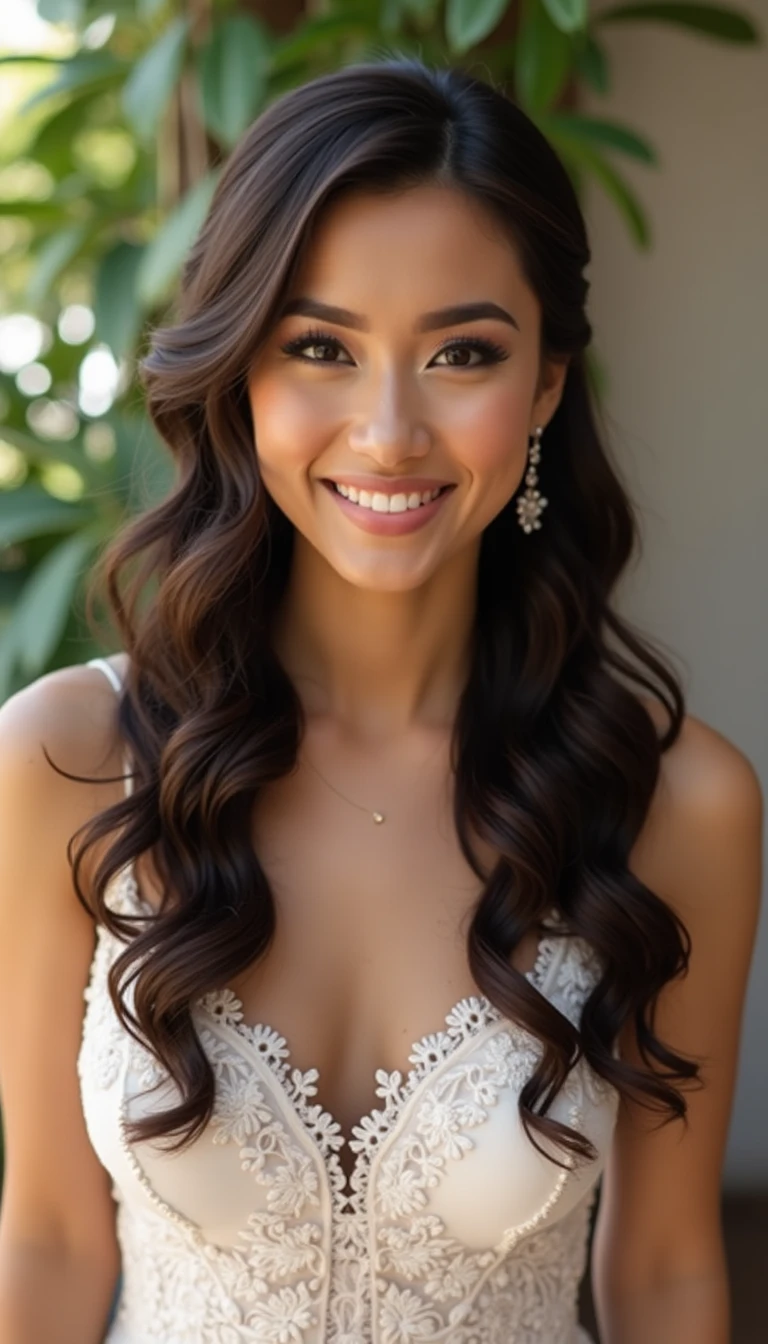 Cascading Curls: The Show-Stopping Wedding Guest Hairstyles Medium