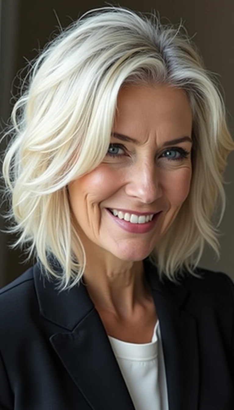 The Side-Swept Style: A Glamorous Haircut For Older Women With Fine Hair