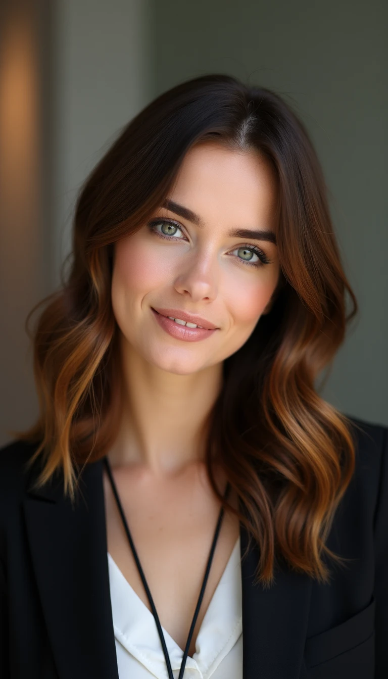 Ash Highlights Brown Hair for a Cool Contrast