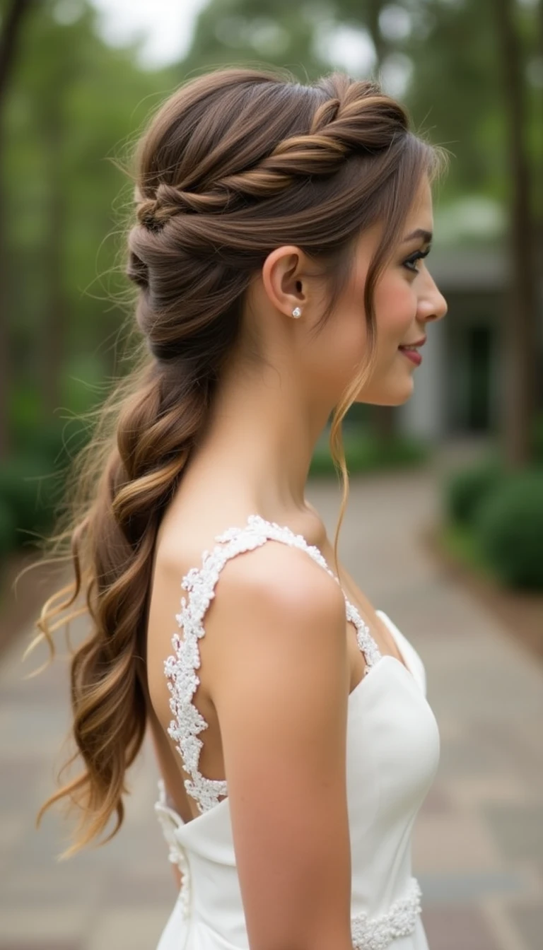 Side Braid: A Flirty Easy Wedding Guest Hairstyle