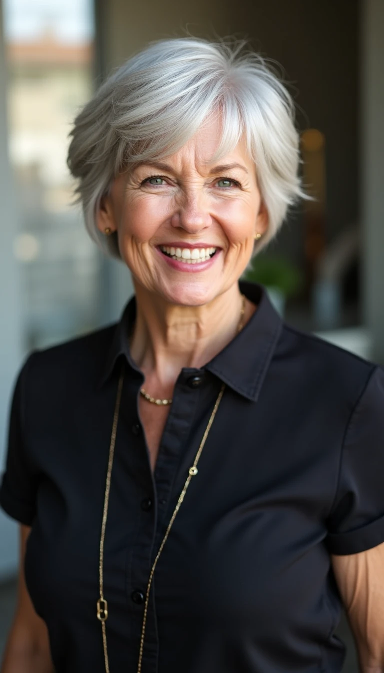 Textured Bangs: A Fun Hair-Cuts Idea for Women Over 65