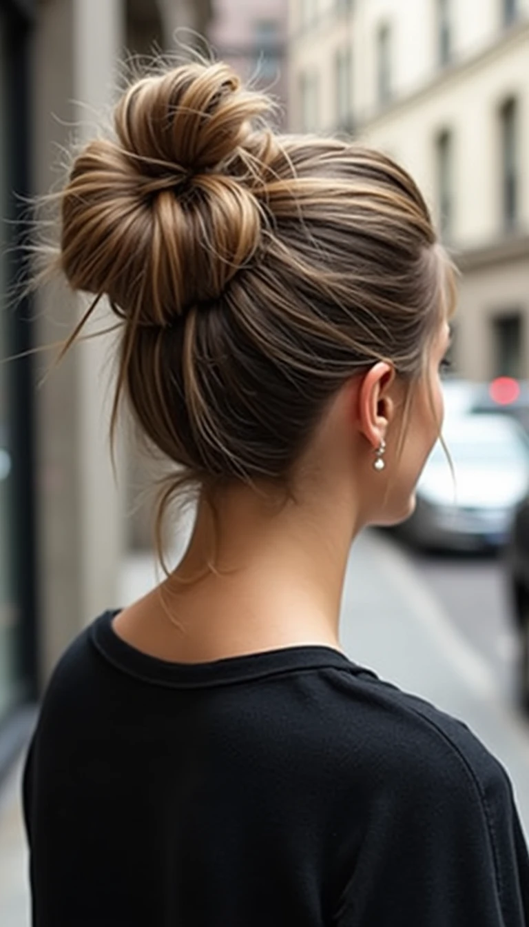 Messy Top Knot: The Trendy Easy Hairstyle For Medium Hair