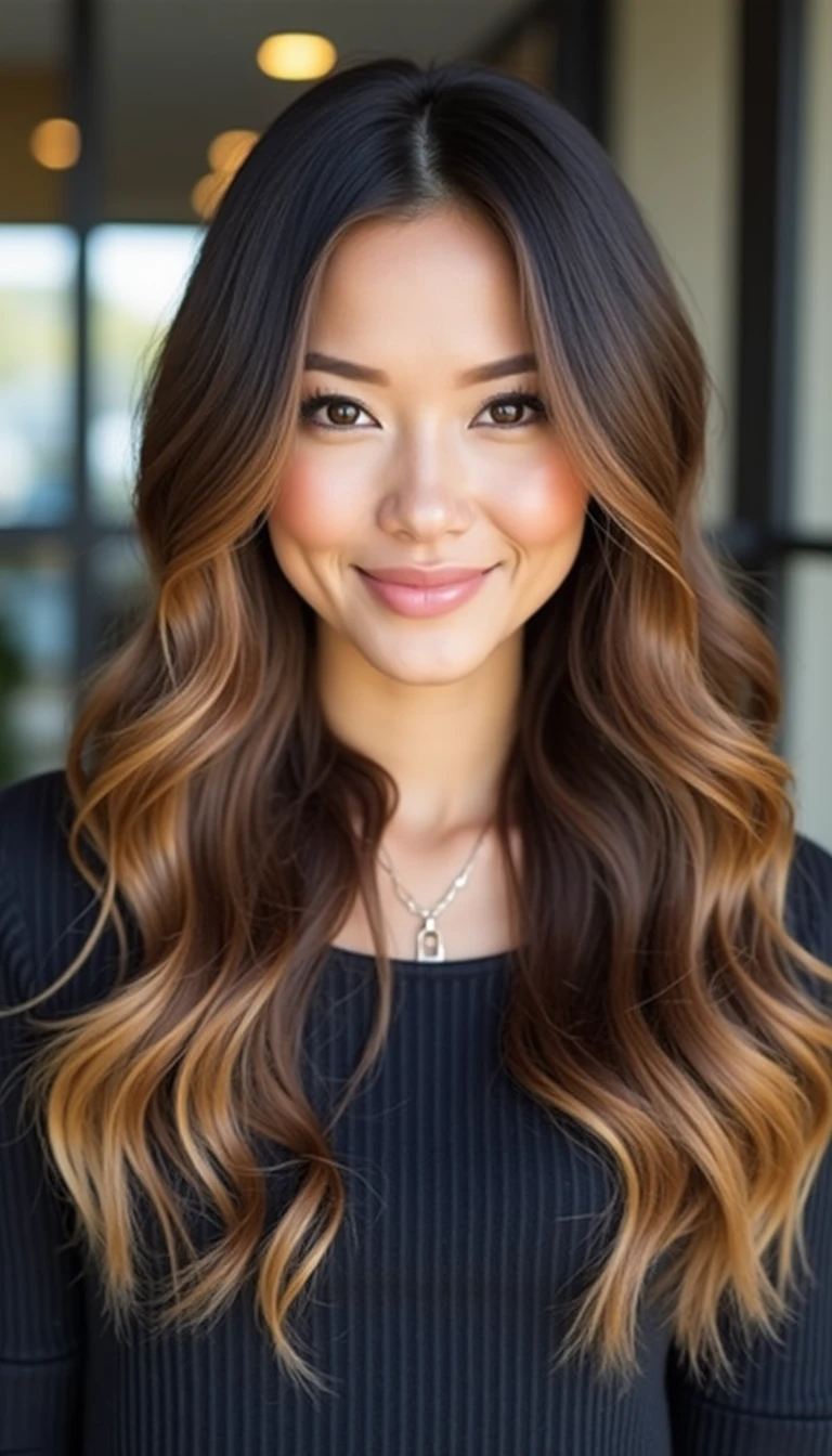 Honey Brown Balayage Hairstyles Ideas: Layered Perfection
