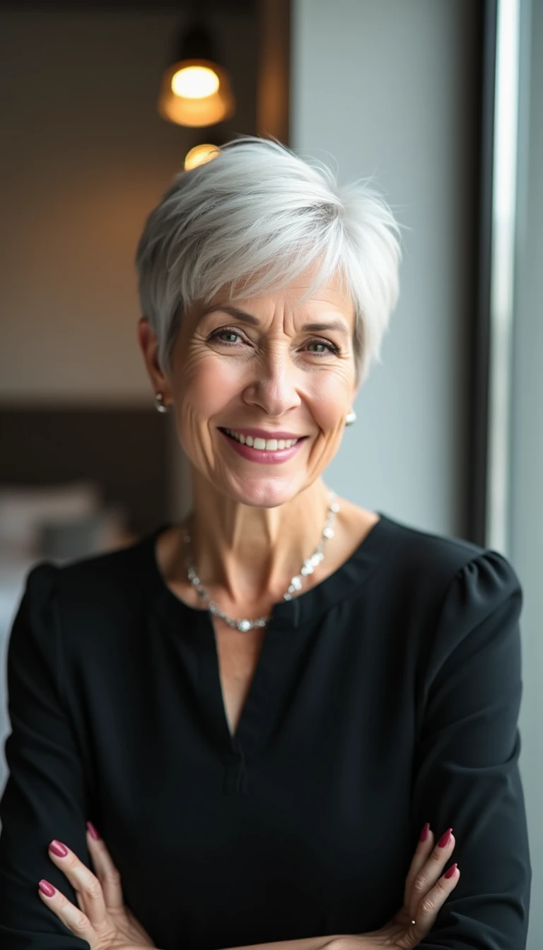 Layered Pixie: A Bold Haircut For Older Women With Fine Hair