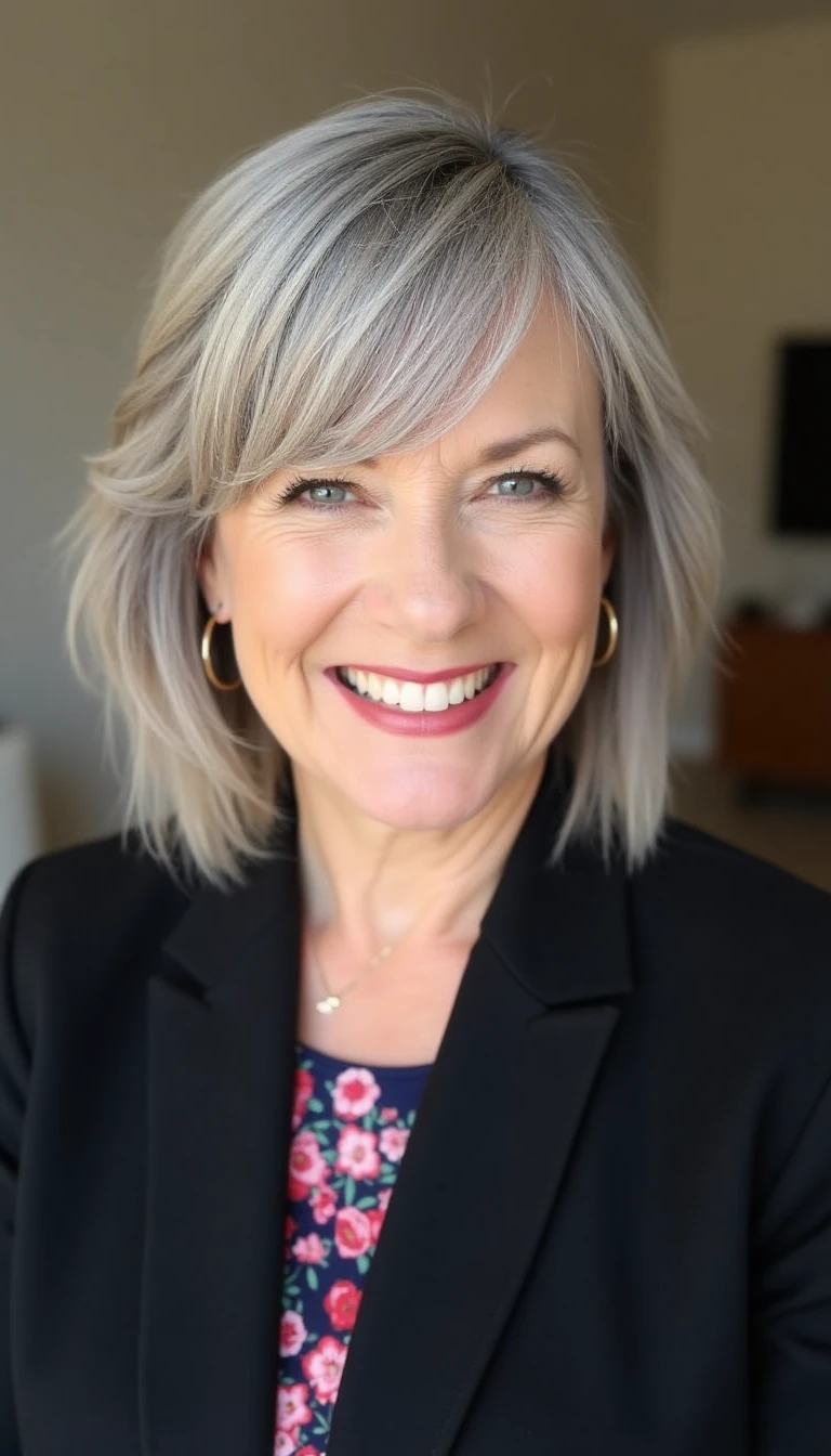 The Curtain Bangs: A Flattering Haircut For Older Women With Fine Hair
