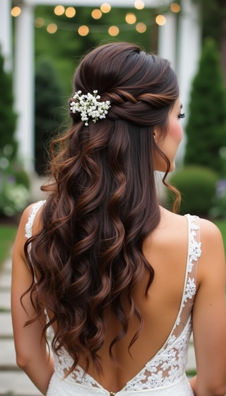 Half Up Half Down Bridesmaid Hair for Curly Locks