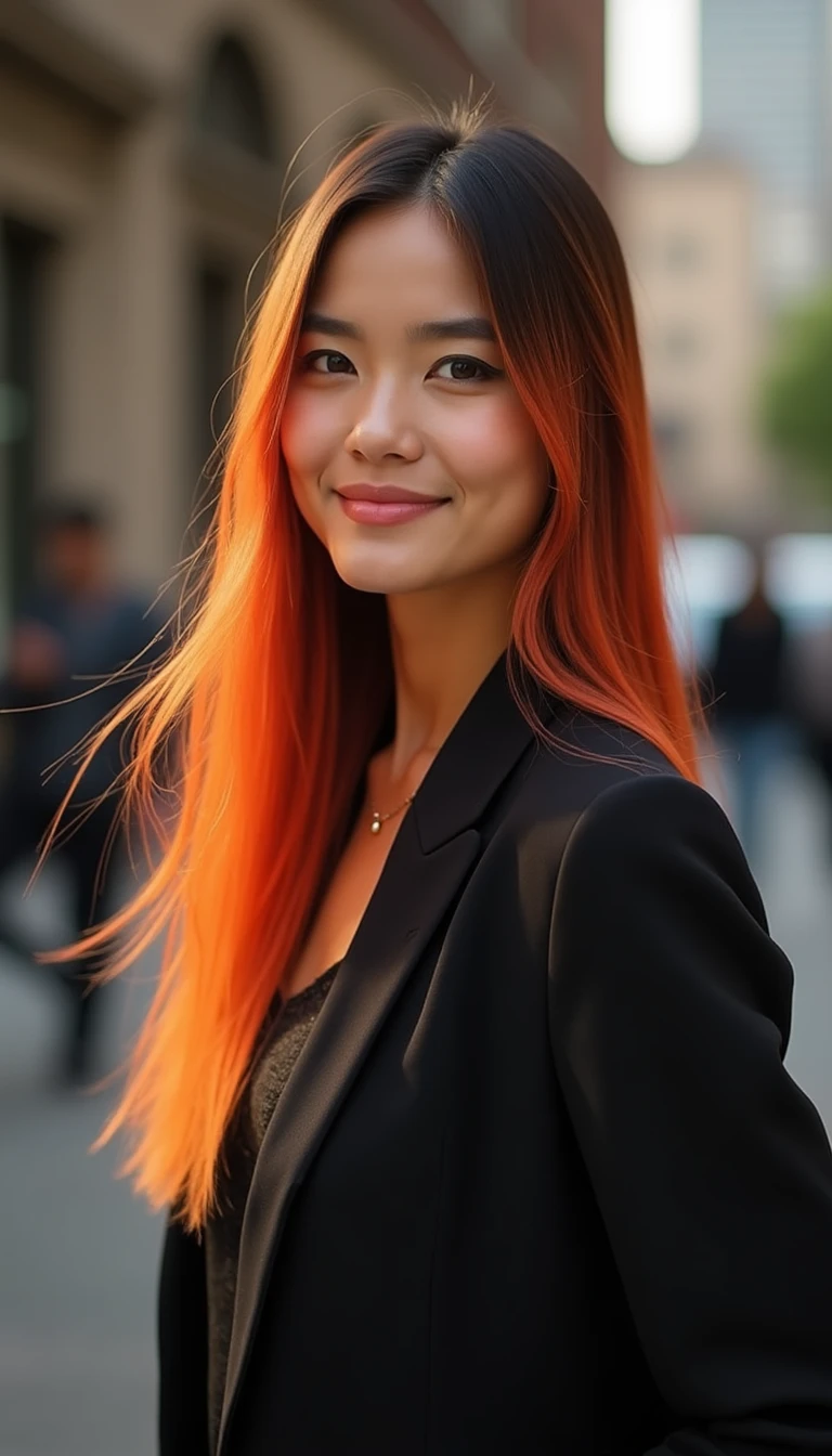Straight Long Hairstyles with Pops of Color: Dare to be Different