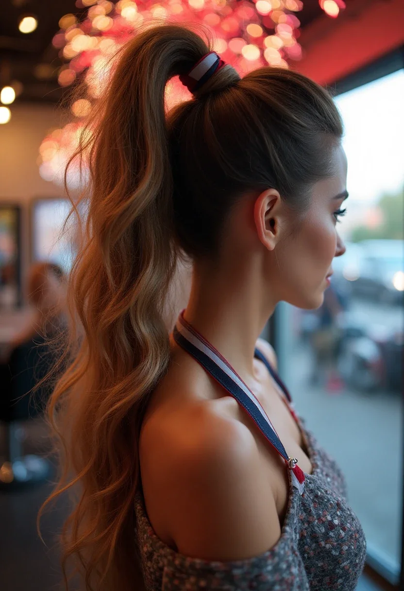1. Patriotic Ponytail