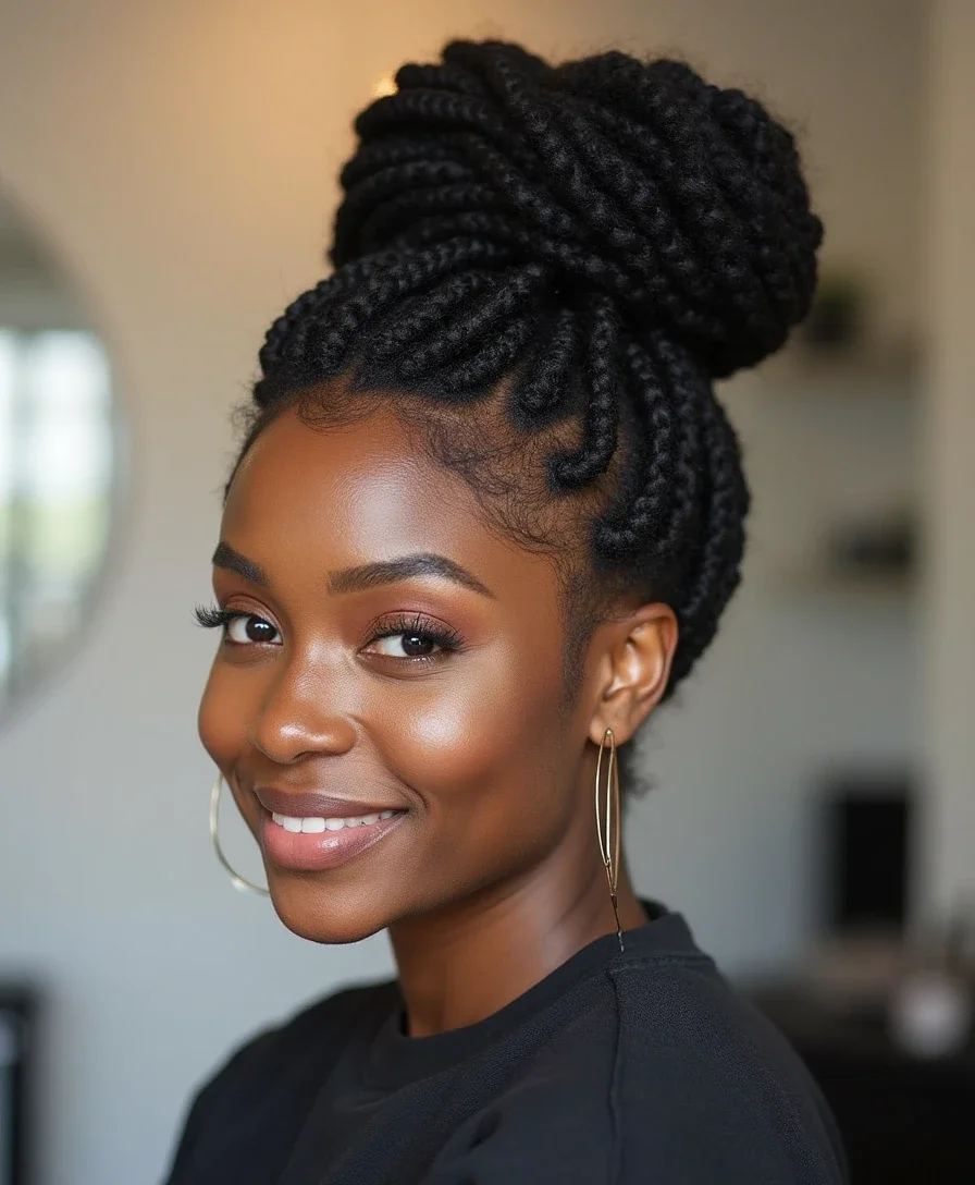 1. Twisted Crown Updo