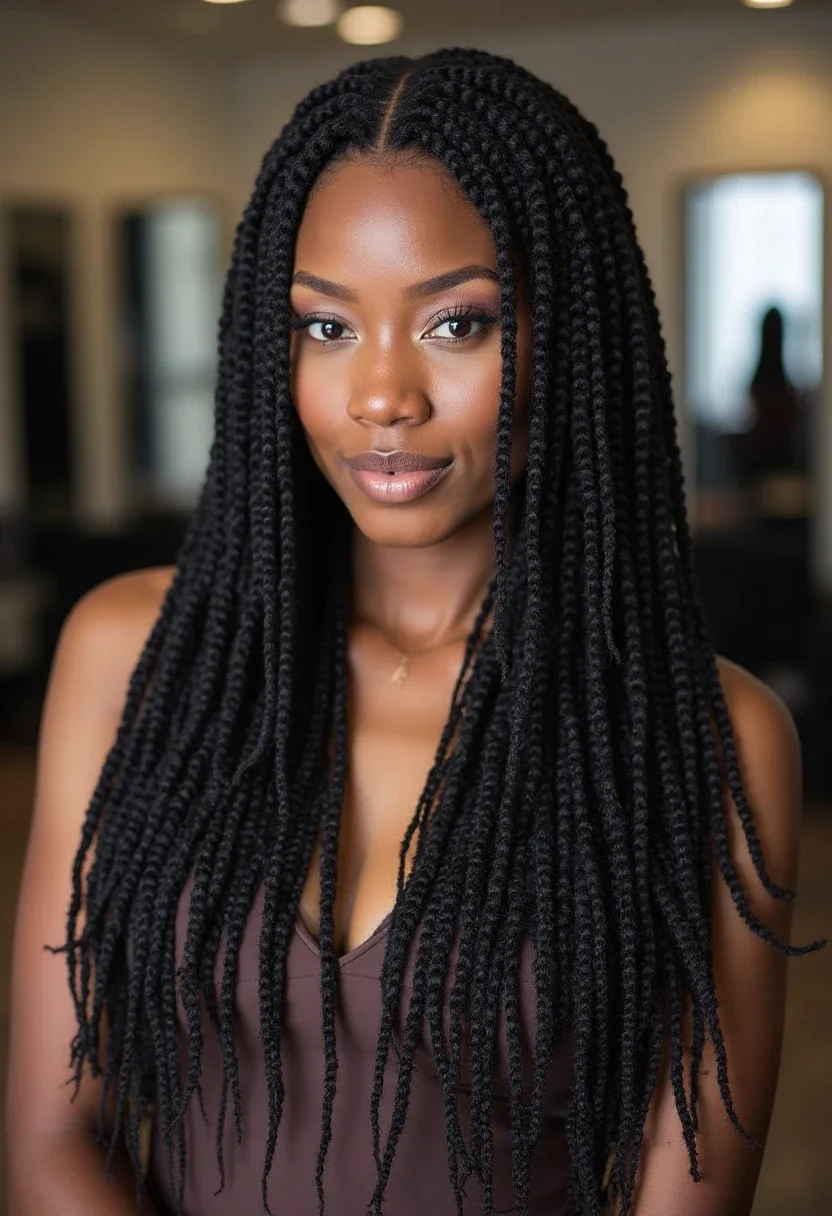 1. Classic Long Faux Locs