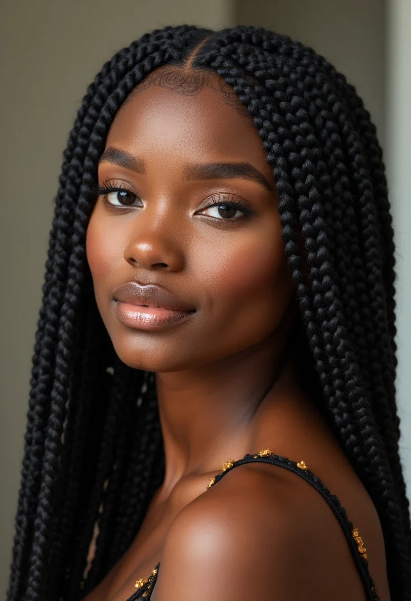 1. Classic Knotless Box Braids