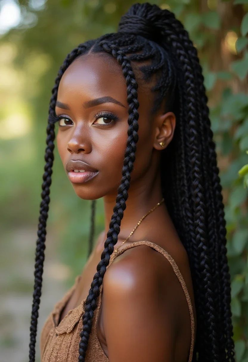 1. Classic Long Box Braids