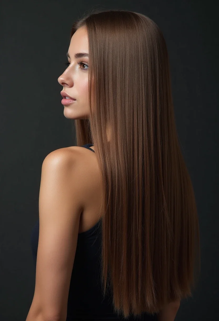 1. Sleek Straight Hair