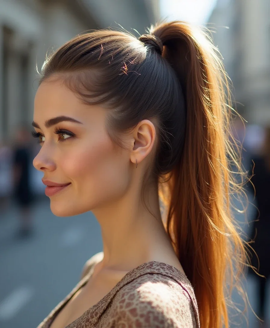 2. Sleek High Ponytail