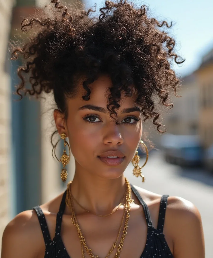 2. Bouncy Pineapple Updo