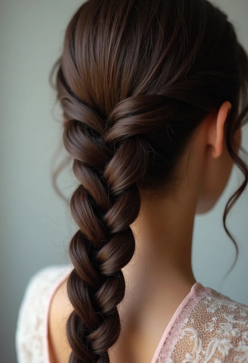 2. Fishtail Braid Ponytail