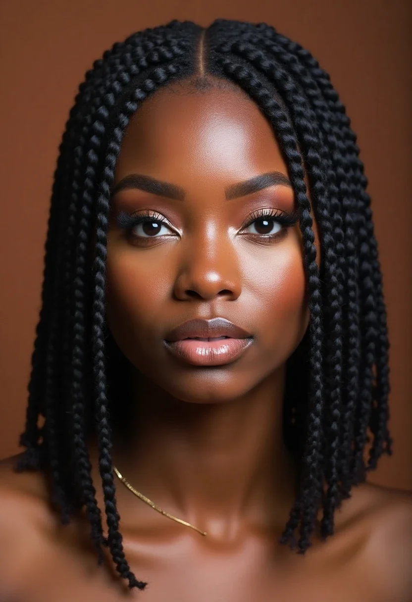 2. Bob Length Box Braids