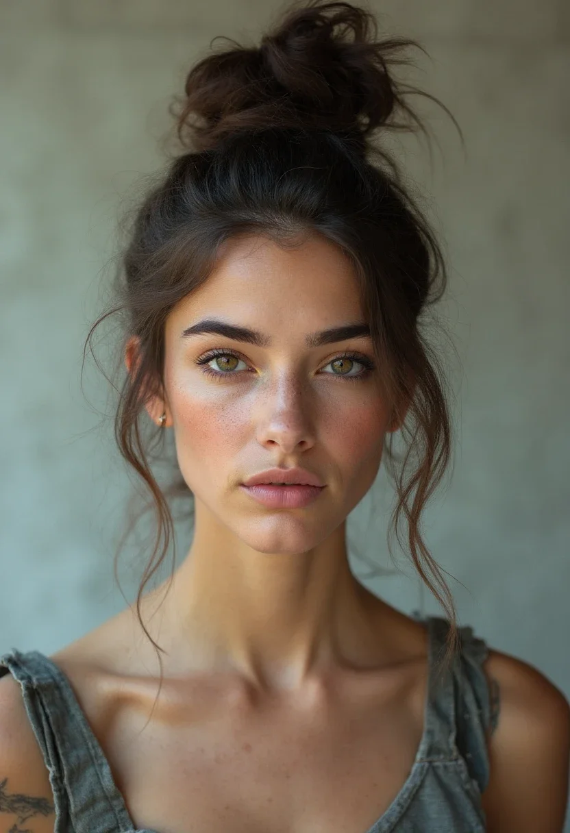 2. Messy Top Knot