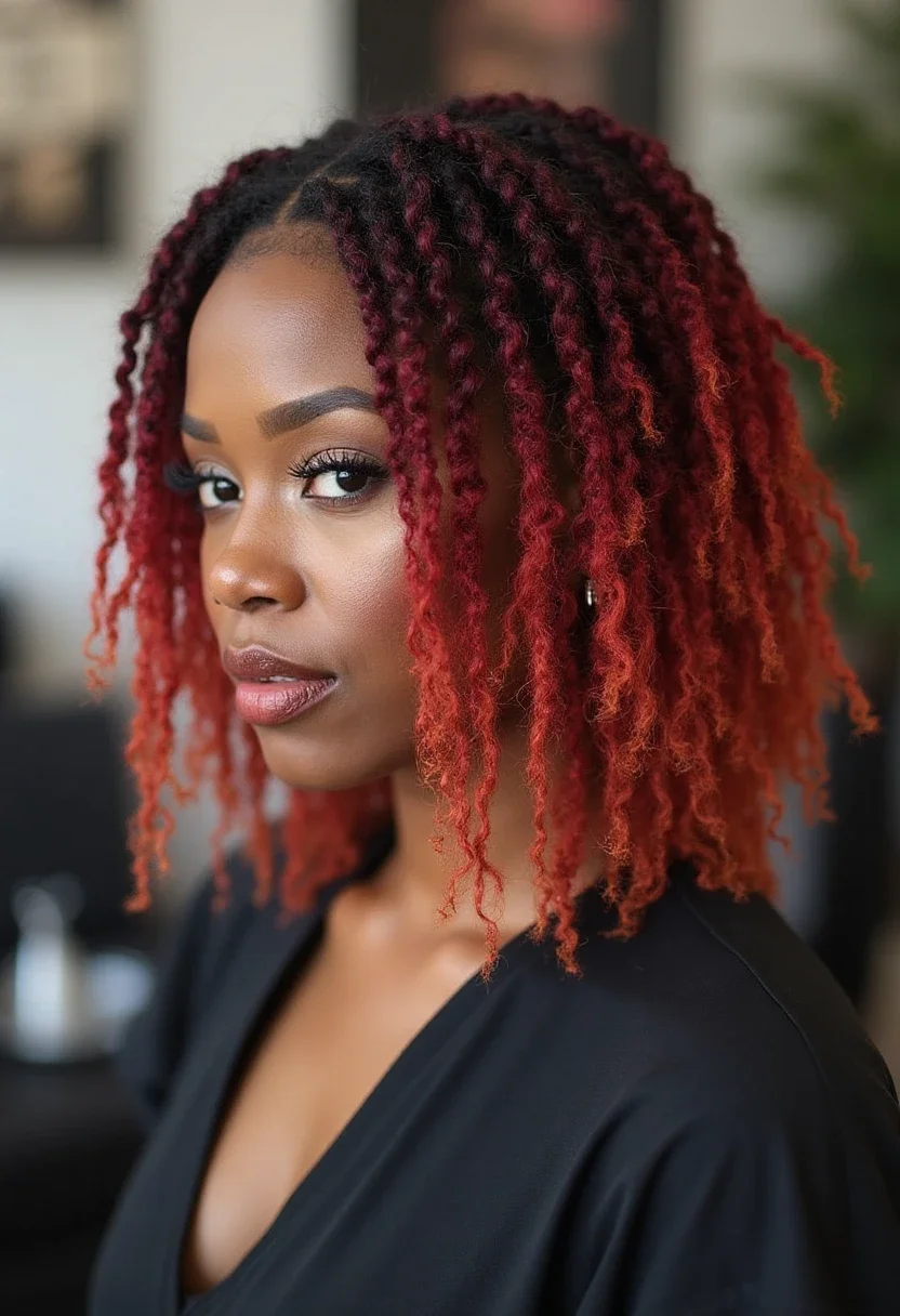 11. Locs with Color Highlights