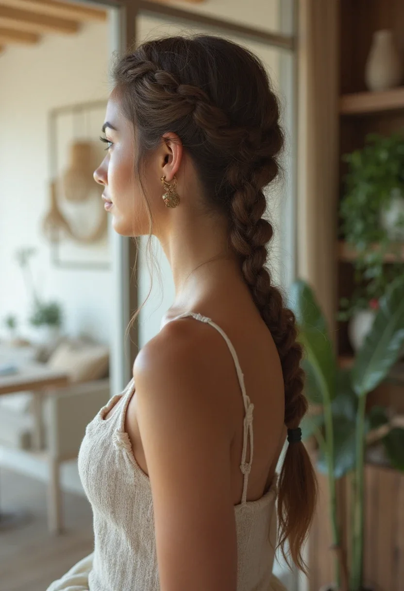11. Rope Braid Ponytail
