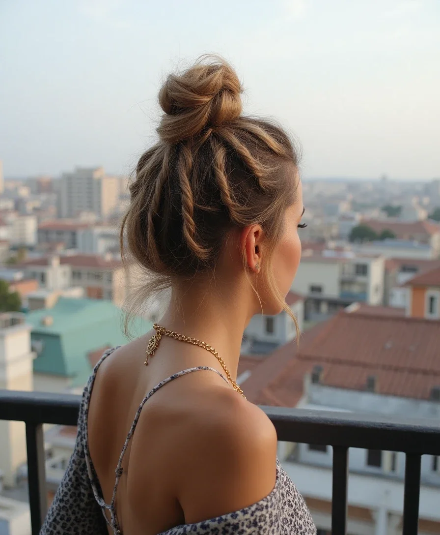 12. Top Knot with a Twist