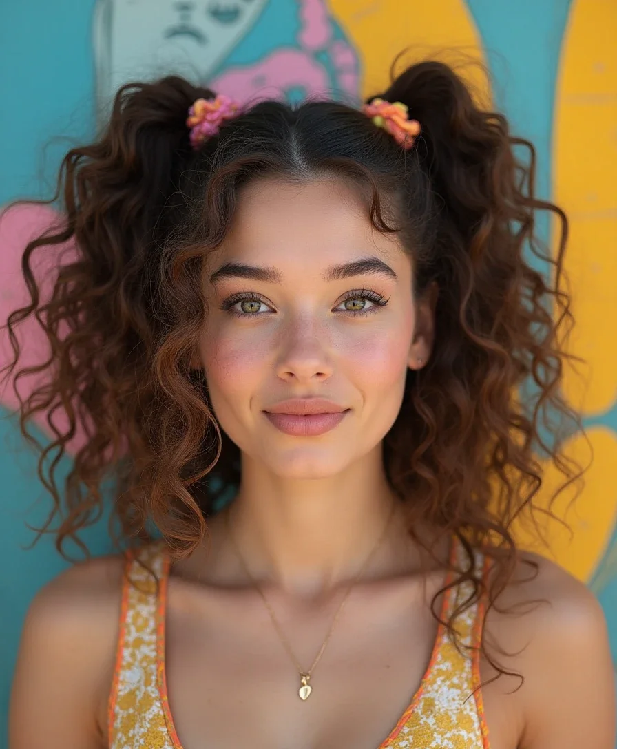12. Curly Pigtails