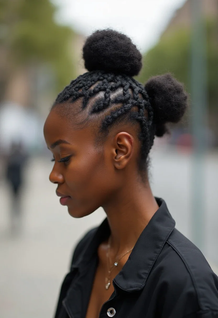 12. Cornrow Bun