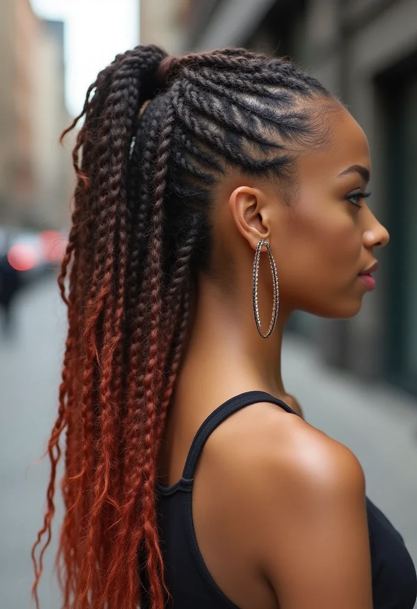 12. Cornrows with a Side Part