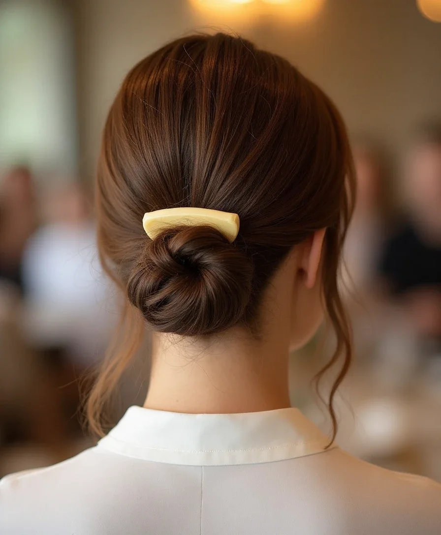 14. Twisted Low Bun