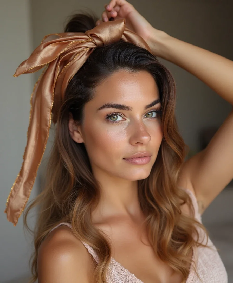 14. Satin Scarf Wrap