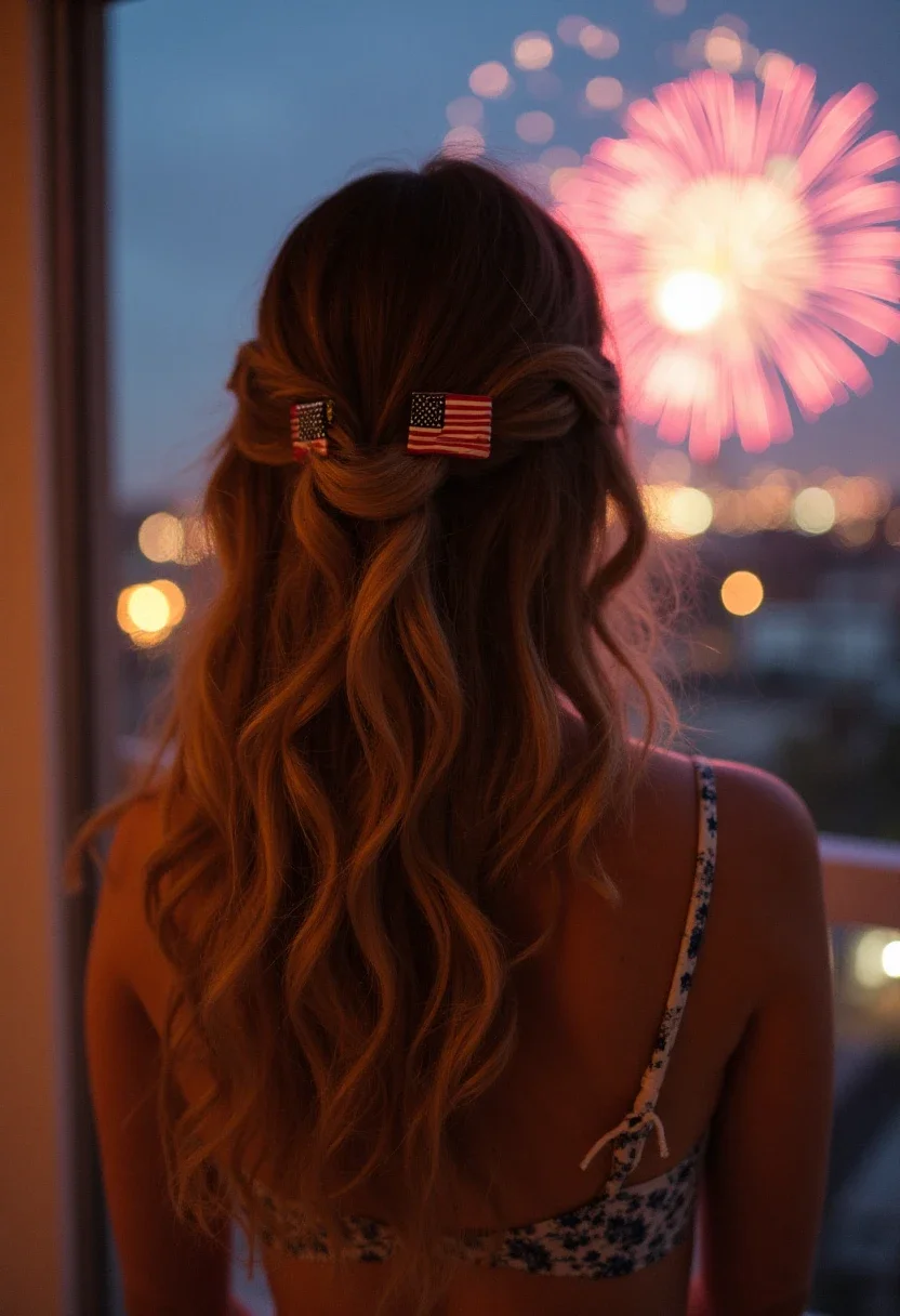 14. Side Swept Waves with Flag Clips