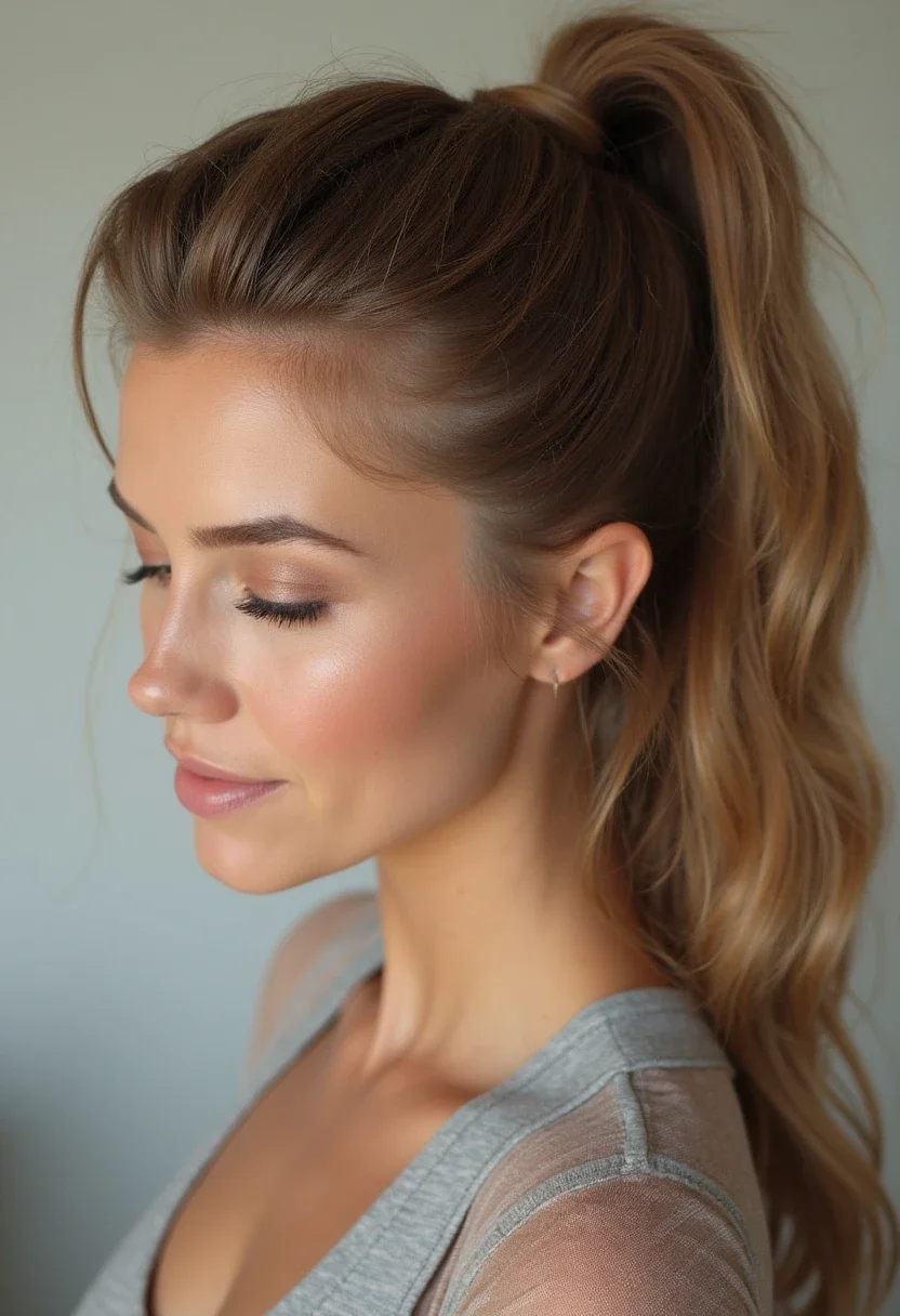 14. Faux Hawk Ponytail