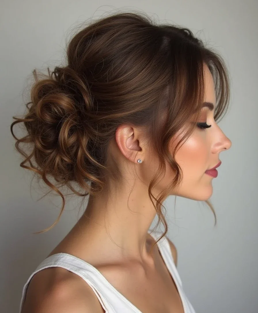 14. Glamorous Curly Updo