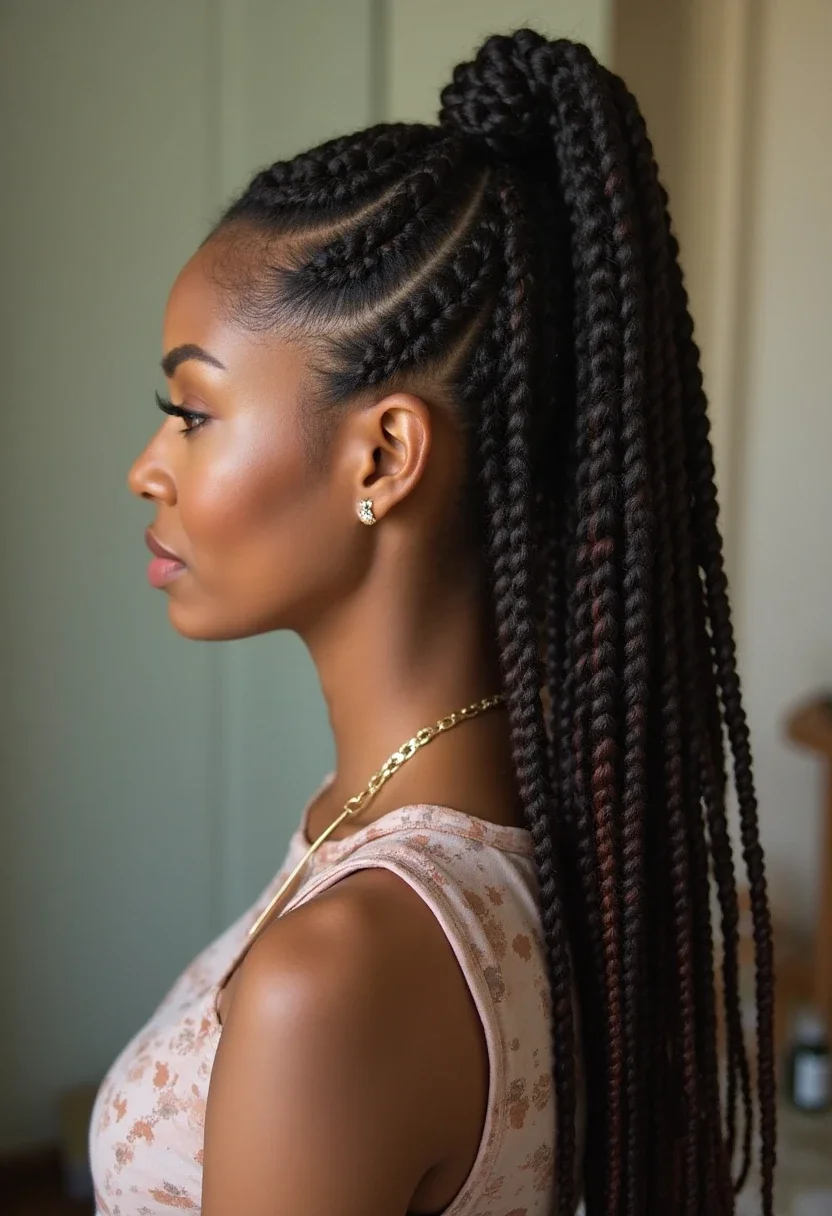 14. Cornrows with Highlights